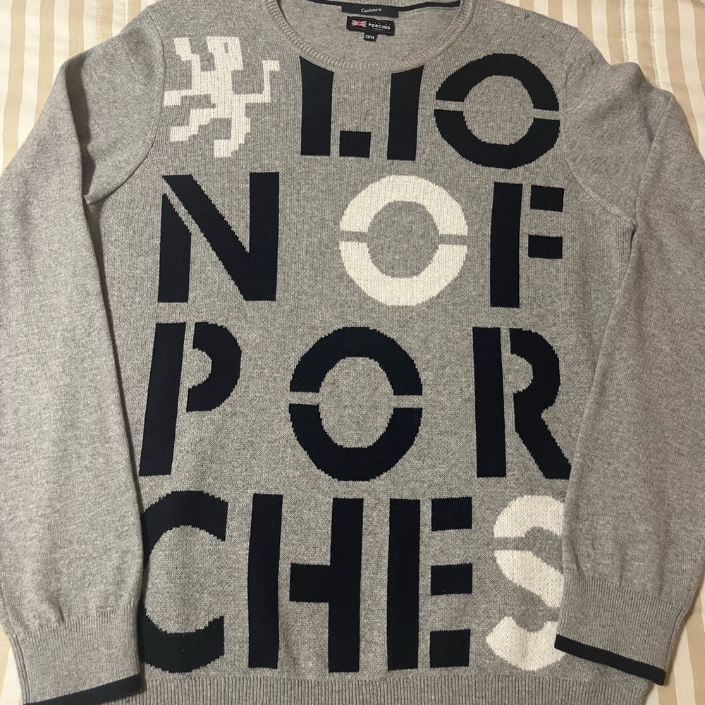 Lion Of Porches London Pull Over Sweater Size S (13/14) Grey cashmere/cotton